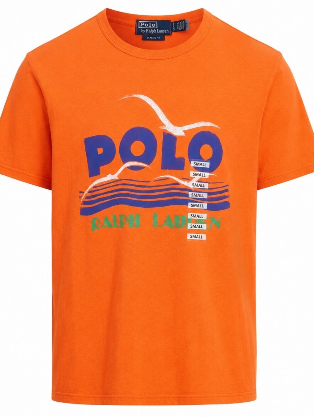 Polo by Ralph Lauren Graphic T-Shirt Men's Small Orange Classic Fit